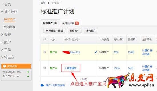 直通車基礎操作